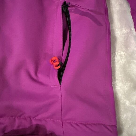 686 Girls Size Large Pink Snowboard Ski Coat Lily Jacket Snow Warm Hood L Purple - Picture 9 of 16